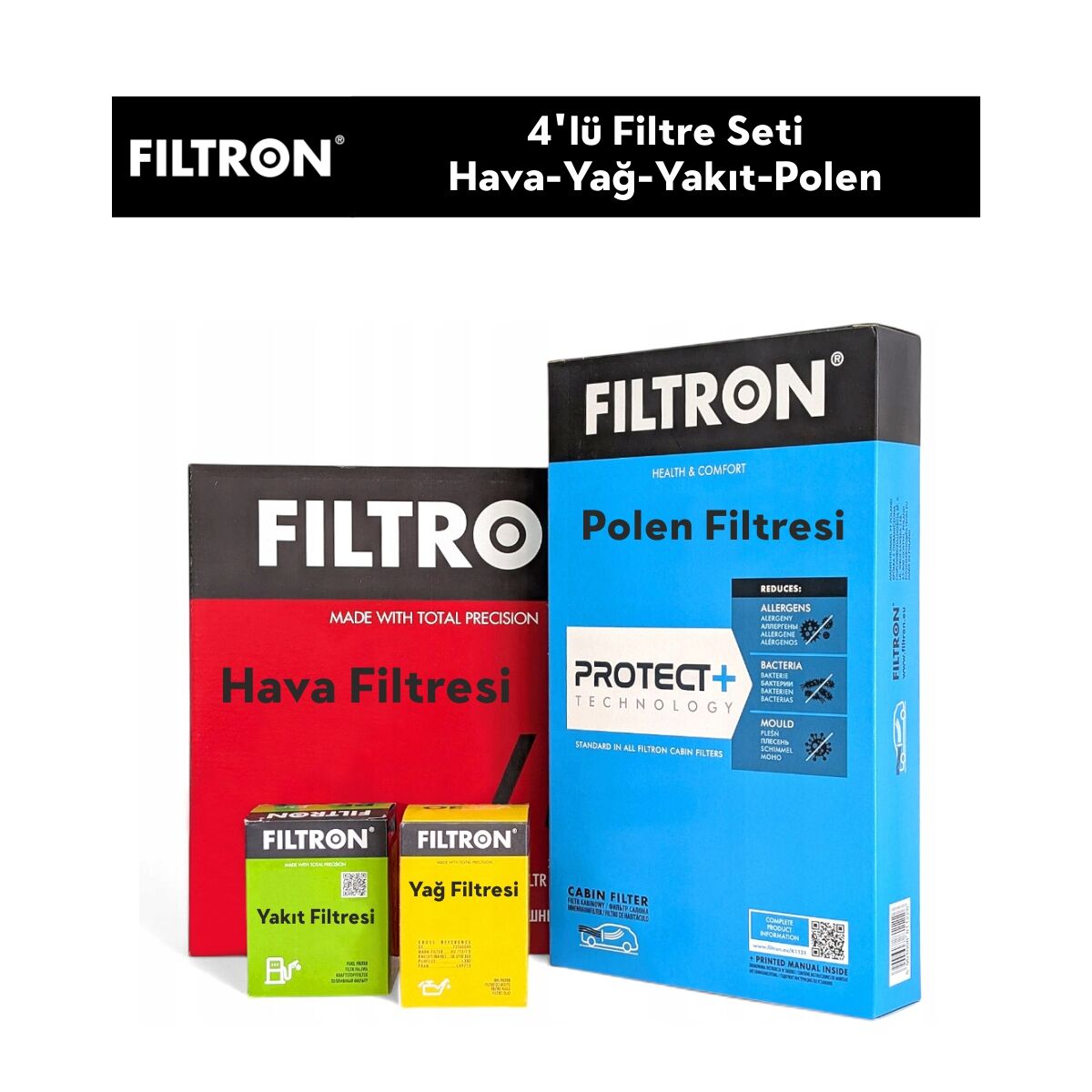 Citroen C3 1.4 HDİ Filtre Bakım Seti 4'Lü 2003-2009 FILTRON FI115161