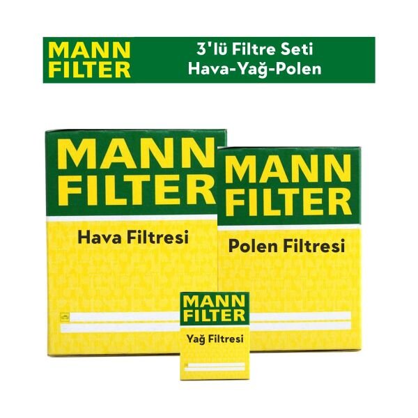 Peugeot 5008 1.6 HDİ Filtre Bakım Seti 3'Lü 2011-2015 MANN BS115528