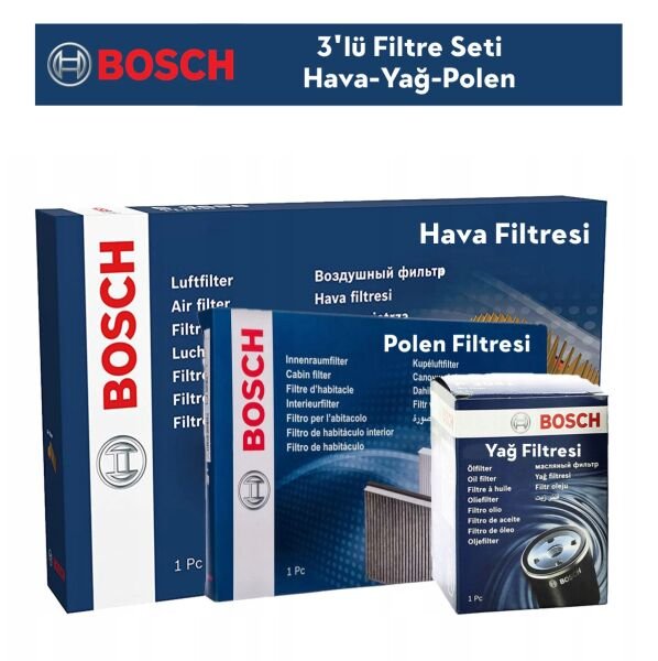 Citroen C3 1.4 HDİ Filtre Bakım Seti 3'Lü 2012-2015 BOSCH BH115177