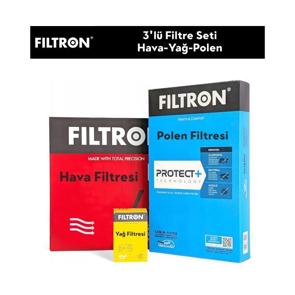 Peugeot 208 1.2 PureTech Filtre Bakım Seti 3'Lü 2014-2019 FILTRON FI115444