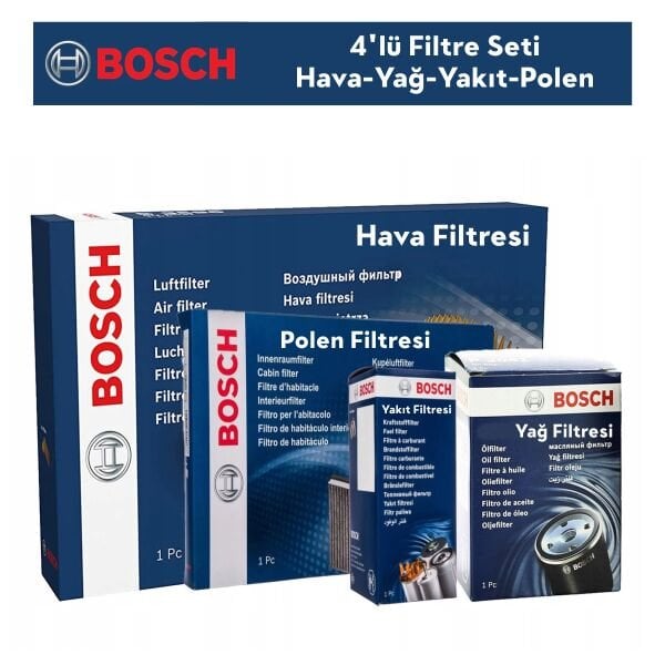 Citroen C-Elysee 1.6 BlueHDİ Filtre Bakım Seti 4'Lü 2017-2019 BOSCH BH115128