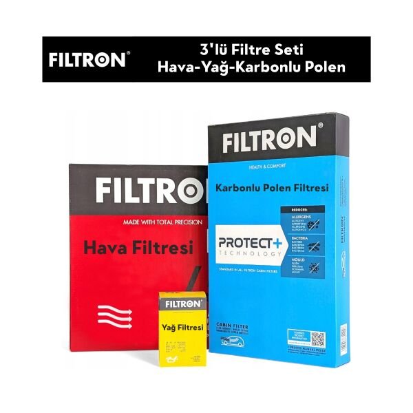 Citroen Berlingo 1.6 HDİ Filtre Bakım Seti 3'Lü 2018-2020 FILTRON FI115113K