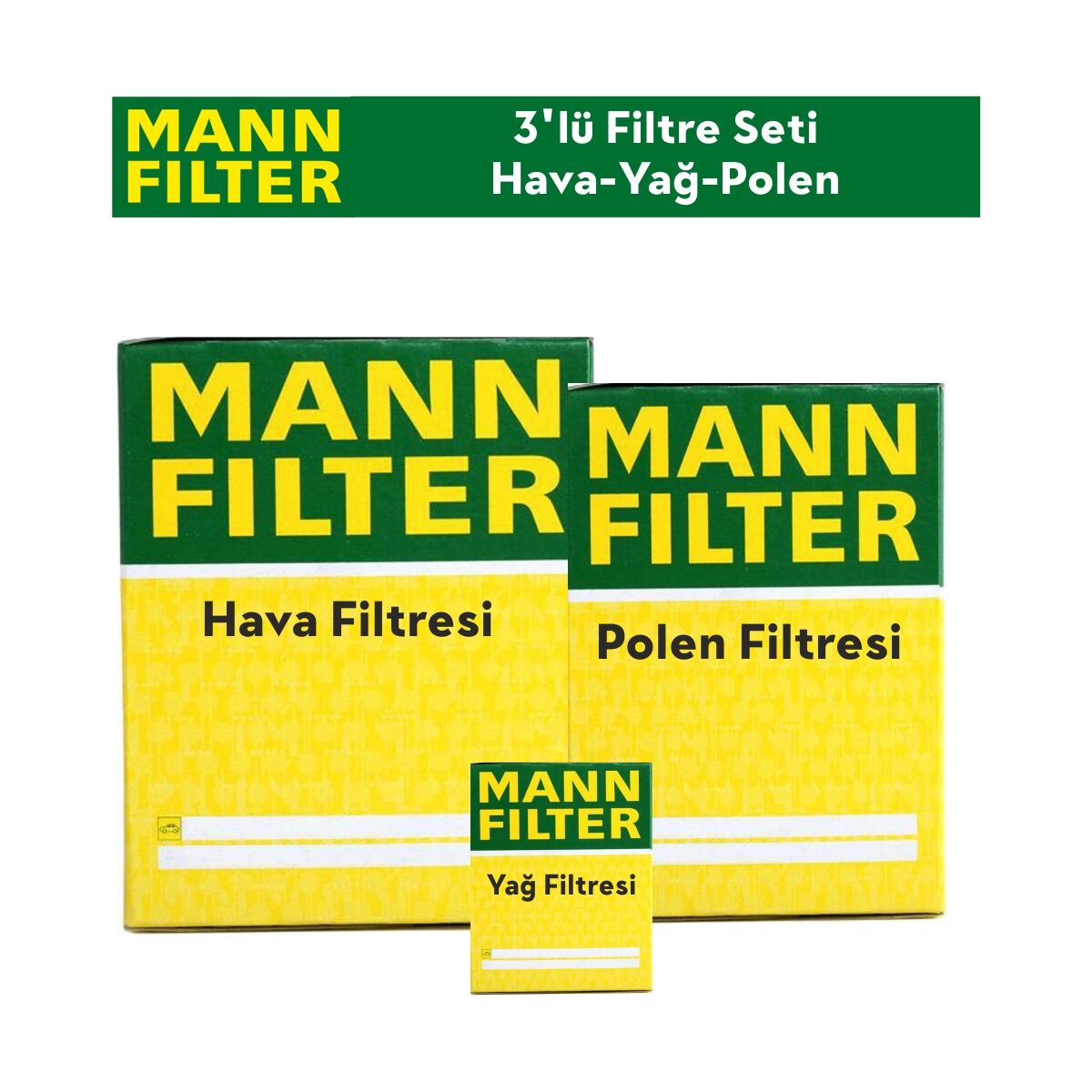 Citroen C-Elysee 1.6 HDİ Filtre Bakım Seti 3'Lü 2012-2017 MANN BS115130