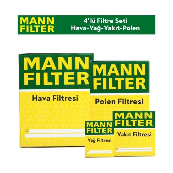Citroen C5 1.6 HDİ Filtre Bakım Seti 4'Lü 2005-2008 MANN BS115275