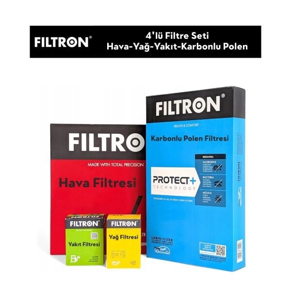 Citroen C3 Picasso 1.6 HDİ Filtre Bakım Seti 4'Lü 2009-2012 FILTRON FI115196K
